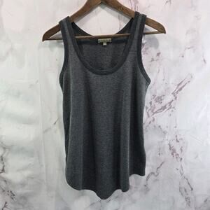 Anthropologie Top Womens Small Tank Gray Racerback Lilla P Sleeveless Cotton